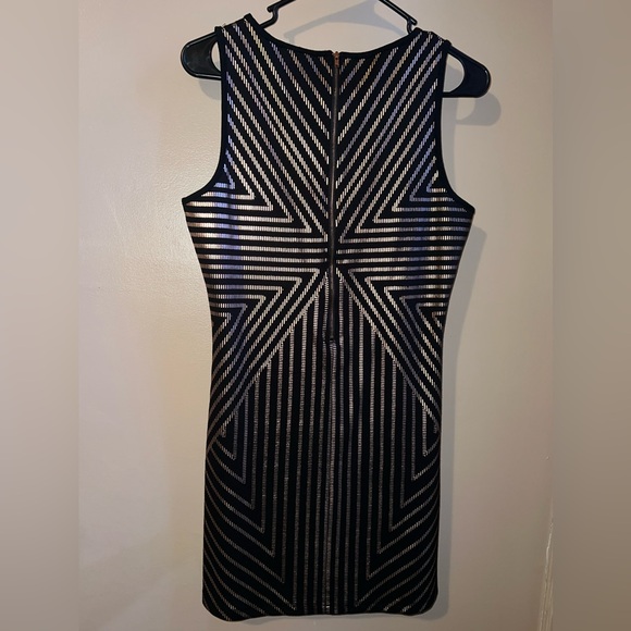 Sleeveless Black & Gold Mink Pink Cocktail Dress - Picture 3 of 5